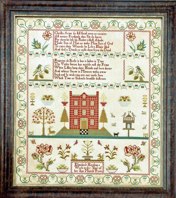 Elizabeth Harding 1791~Hands Across The Sea Samplers