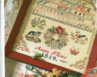 Sampler 1859 - Anna - by Permin grille/grille de point de croix au point compté