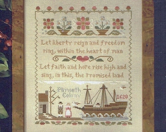 Mayflower Landing by Little House Needleworks Counted Cross Stitch Pattern/Chart