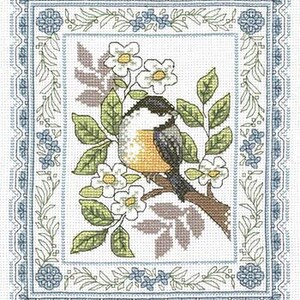 Chirping Chickadee by Imaginating Counted Cross Stitch Pattern/Chart **