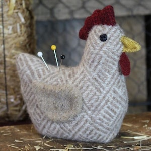Chicken Pin Keep PATTERN to sew (not a finished product) by Cottonwood Creations
