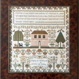 Mary A Williams 1818 by Shakespeare's Peddler Counted Cross Stitch