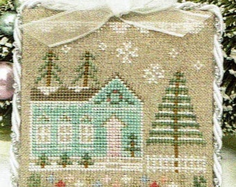 Glitterhuis 7 per landhuis met getelde kruissteekpatronen/-tabel