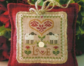 Love - Little Sheep Virtues by Little House Needleworks Counted Cross Stitch Pattern/Chart