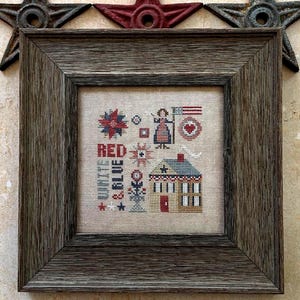 Red, White & Blue by Heart in Hand Counted Cross Stitch Pattern/Chart