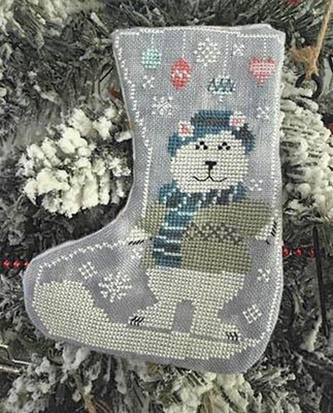 Polar Bear Stocking by Romy's Creations Counted Cross Stitch Pattern ...