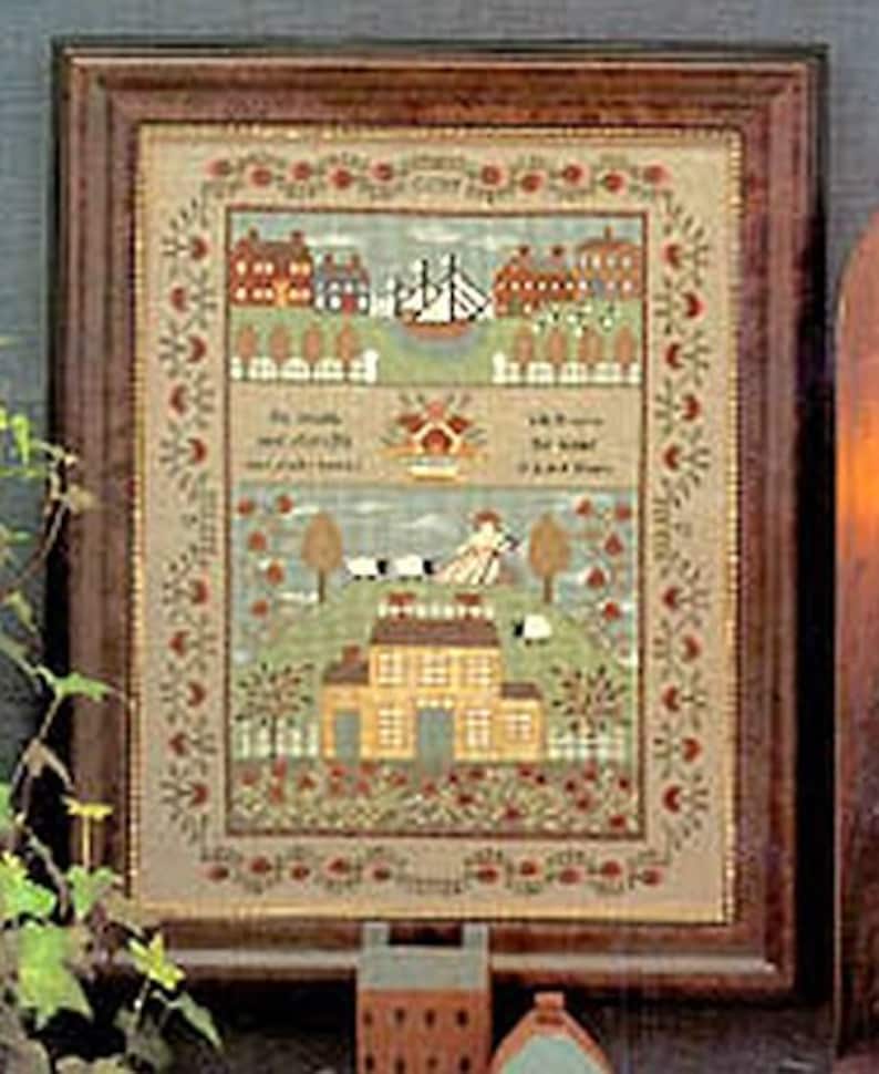 New England Schoolgirl Sampler by Theron Traditions Counted Cross ...