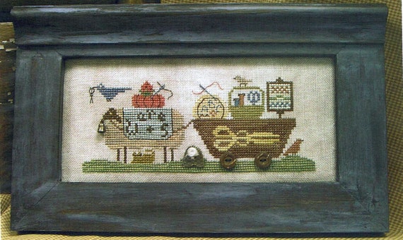 Delivering Snow Homespun Elegance Cross Stitch Pattern