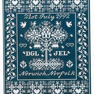 Wedding by Long Dog Samplers Counted Cross Stitch Pattern/Chart