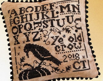 Ye Old Crow Sampler by Heart in Hand Counted Cross Stitch Pattern/Chart