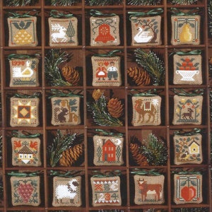 Miniature natalizie di Prairie Schooler schema/schema punto croce