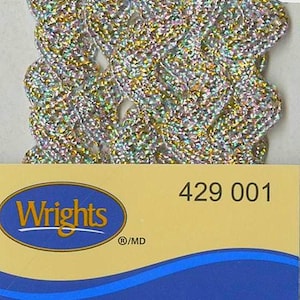 Rainbow Metallic 1/2&quot;Rick Rack Medium Rick Rack Embellishment - by Wright Co