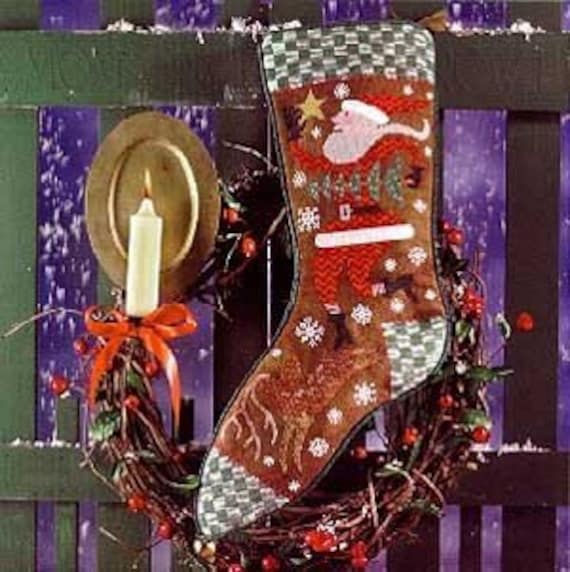 Birds of a Father  “Christmas Stocking” Wish Upon a Star Christmas Stocking by Birds of a Feather Counted