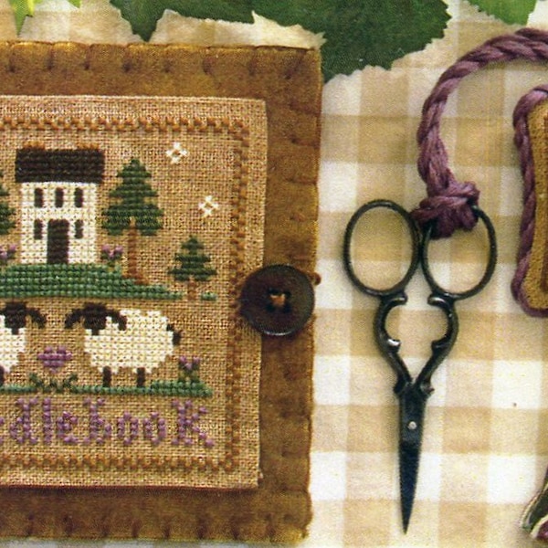 Wolnaaldenboek en schaarfob van Little House Needleworks Geteld kruissteekpatroon/grafiek