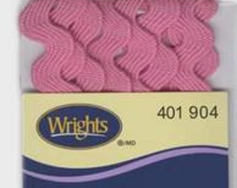 Décoration Rick Rack moyenne 1/2" rose vif - par Wright Co