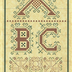 ABC by Homespun Samplar Counted Cross Stitch Kit