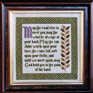 Irish Blessing Sampler by Moira Blackburn Counted Cross Stitch Pattern/Chart