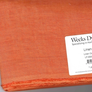 Pumpkin - 32 Count Weeks Dye Works - Over Dyed Linen Various Size Cuts
