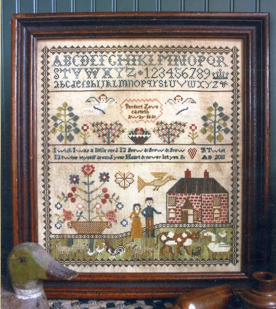 Be Kind Always Heartstring Samplery Cross Stitch Pattern