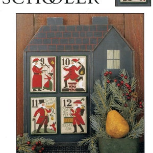 Santa&#39;s 12 Days of Christmas 9-12 by Prairie Schooler Counted Cross Stitch Pattern/Chart