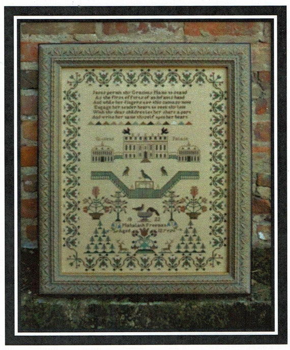 Mahalath Freeman 1822 Reproduction Sampler by Victorian Rose