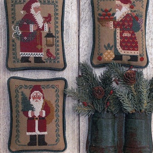 Santas Revisited II 1984, 1989 & 1991 Schooler Santas by Prairie Schooler Counted Cross Stitch Pattern/Chart