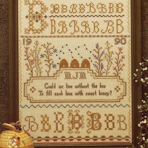 Sampler of Bees by City Stitcher Counted Cross Stitch Pattern/Chart