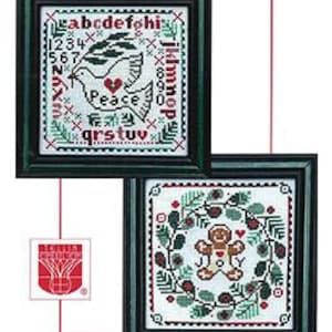 Patrón/gráfico de punto de cruz contado Peace & Joy - A Pair Of Squares de Tellin Emblem