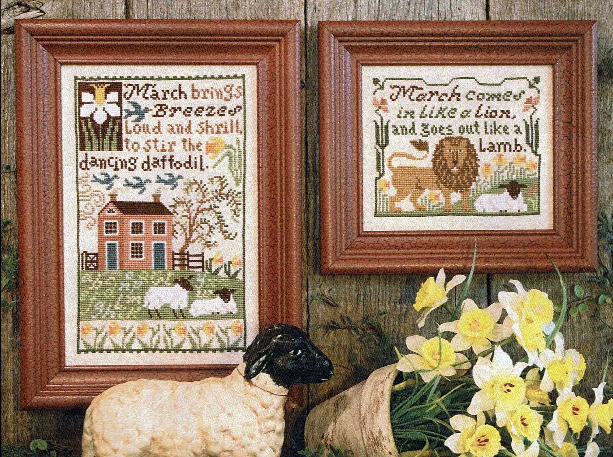 March Daffodils by Prairie Schooler Counted Cross Stitch Pattern/Chart