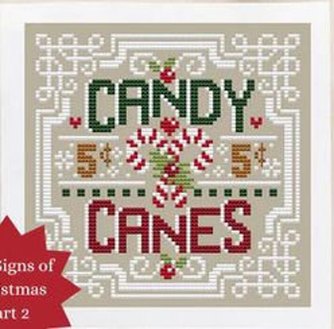 Candy Canes by Shannon Christine Counted Cross Stitch Pattern/chart - Etsy