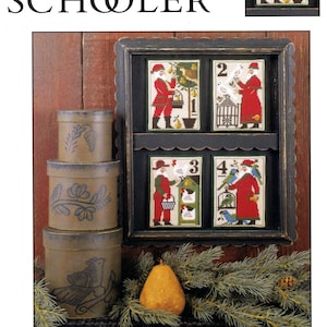Santa&#39;s 12 Days of Christmas 1-4 by Prairie Schooler Counted Cross Stitch Pattern/Chart