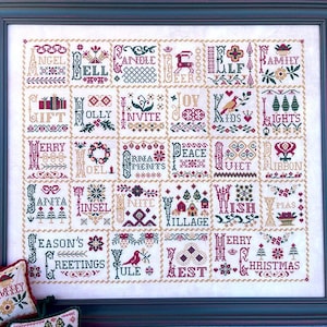 Vintage ABCs Of Christmas by Jan Hicks Counted Cross Stitch Pattern/Chart