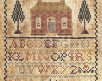 Bless Our Home by Homespun Samplar Counted Cross Stitch Pattern/Chart
