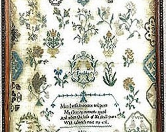 Ann Wilson 1801 Quaker Medallion Sampler by Gentle Pursuit Counted Cross Stitch Pattern/Chart