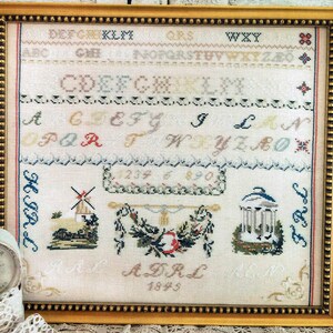 Red R Sampler by Hello From Liz Mathews Cross Stitch Pattern/Chart