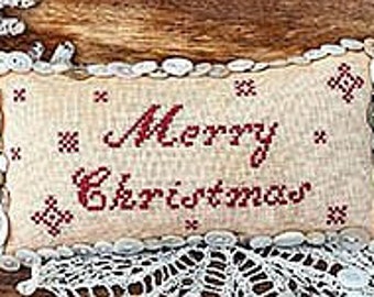 20% OFF Merry Christmas by Annie Beez Folk Art Counted Cross Stitch Pattern/Chart