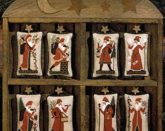 Weihnachtsmänner der alten Welt von Prairie Schooler – Zählmuster/Stickvorlage
