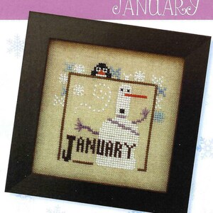 Joyful Journal-januari per hart in de hand geteld kruissteekpatroon/-tabel