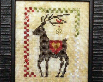 Dazzlin' Reindeer by Heart in Hand Counted Cross Stitch Pattern/Chart