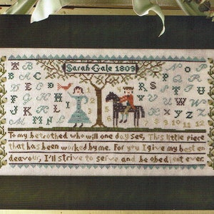 My Betrothed Sampler by Birds of a Feather Counted Cross Stitch Pattern/Chart