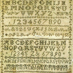 Sarah Walpole 1810 Reproduction Sampler by Stitchy Box Samplers Counted Cross Stitch Pattern/Chart