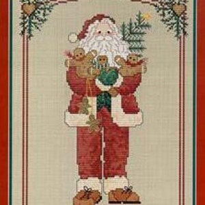 Gingerbread Santa by Sue Hillis Designs Counted Cross Stitch Pattern/Chart