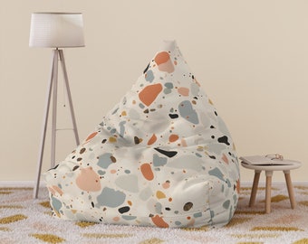 Aesthetic Terrazzo Pattern Bean Bag Chair Cover | Timeless Beauty in Every Detail | Modren Bean Bag Cover | Home Decor | Premium Gift.