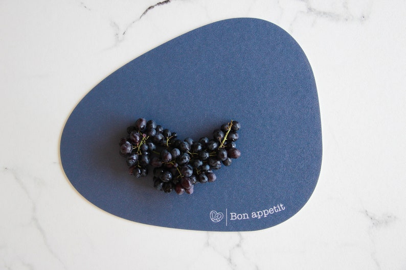 Color spot Sage Pebble Shaped placemats set PVC placemats Etsy