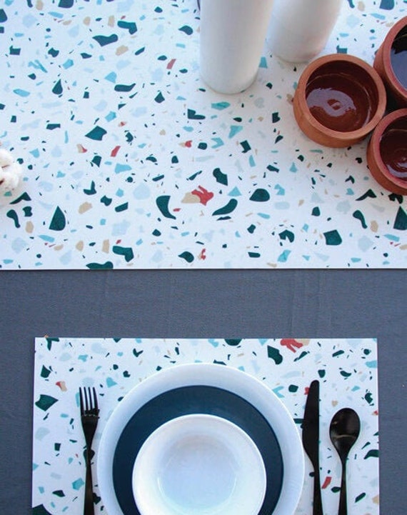 Table Linens Kitchen & Dining Cloth Placemats Terrazzo Table Placemat