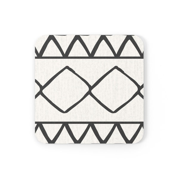 Modern Hallway Geometric Pattern Corkwood Coaster Set | Elevate Your Space with Contemporary Elegance | Coaster Design | Gift Coaster.