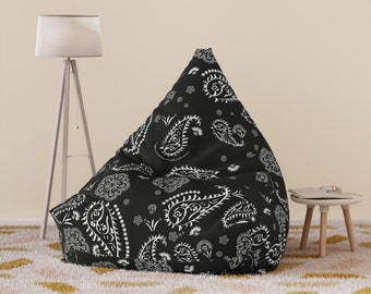 Elegant Paisley Floral Pattern Bean Bag Chair Cover | Timeless Beauty and Grace | Modren Bean Bag Cover | Home Perfect Gift Decor.