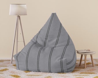 Elegant Ascot Stripe Pattern Bean Bag Chair Cover | Timeless Sophistication in Every Detail | Modren Bean Bag Cover | Home Decor.