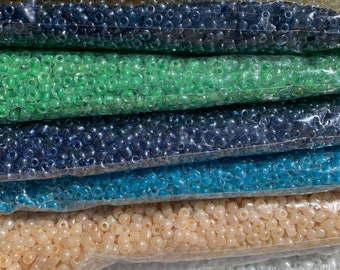 4mm Size 6/0 GlassBeads, Seed Beads, DIY Jewelry Making Supplies, Diff. Colors, Crafting Supplies, Bulk Beading Supplies, 450 grams per Pack