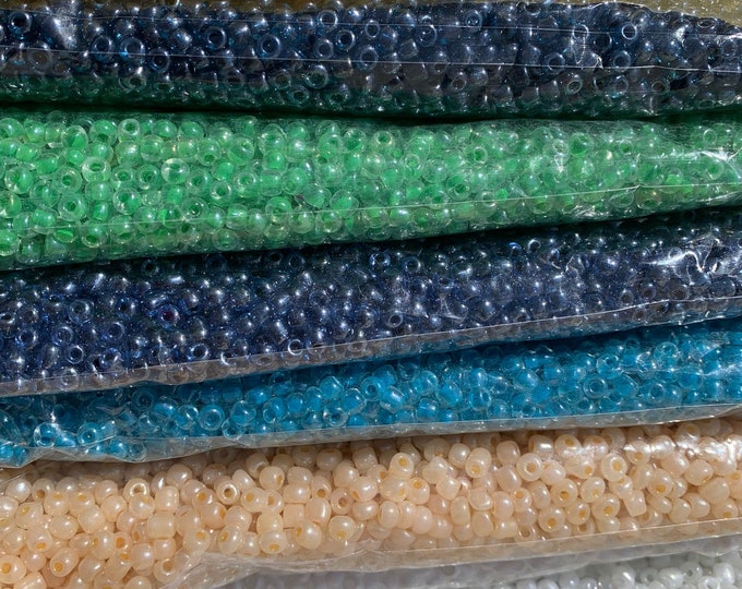 4mm Size 6/0 GlassBeads, Seed Beads, DIY Jewelry Making Supplies, Diff. Colors, Crafting Supplies, Bulk Beading Supplies, 450 grams per Pack